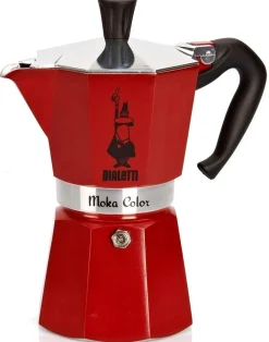 Bialetti Percolator Moka Express Red 6-kops Hot