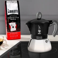 Percolator Bialetti Moka Induction Black 4-kops
