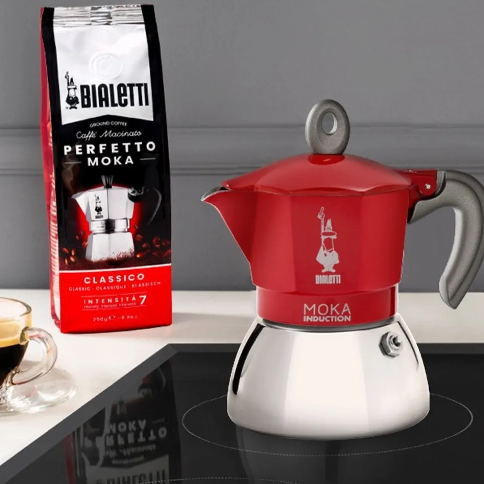 Percolator Bialetti Moka Induction Red 2-kops