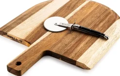 Pizzasnijder Laguiole Style de Vie Premium Line Met Snijplank Zwart