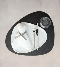 Placemat Lind DNA Curve L Bull Black (Set van 4)