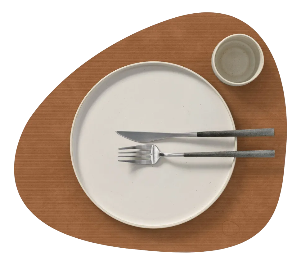 Placemat Lind DNA Curve L Corduroy Nupo Nature (Set van 4)