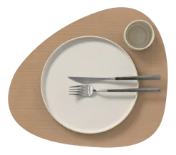 Placemat Lind DNA Curve L Corduroy Nupo Nougat (Set van 4)