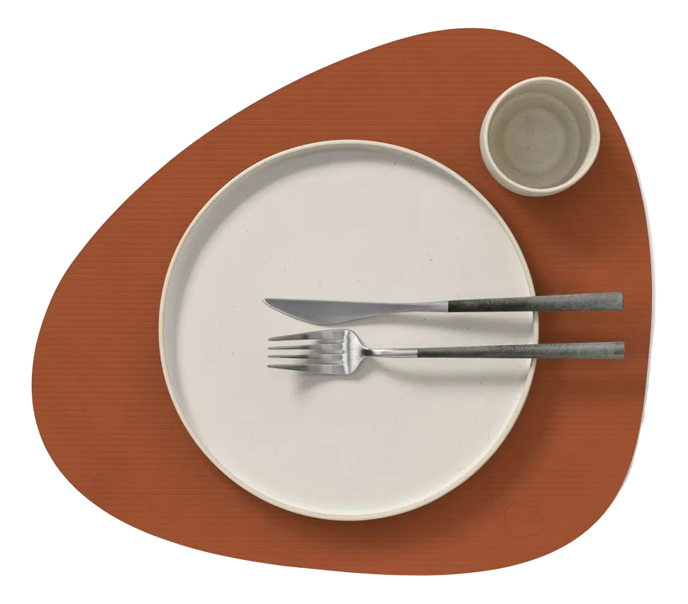 Placemat Lind DNA Curve L Corduroy Nupo Rust (Set van 4)