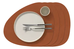 Placemat Lind DNA Curve L Corduroy Nupo Rust (Set van 4)