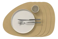 Lind DNA Placemat Curve L Corduroy Nupo Khaki (Set van 4) New