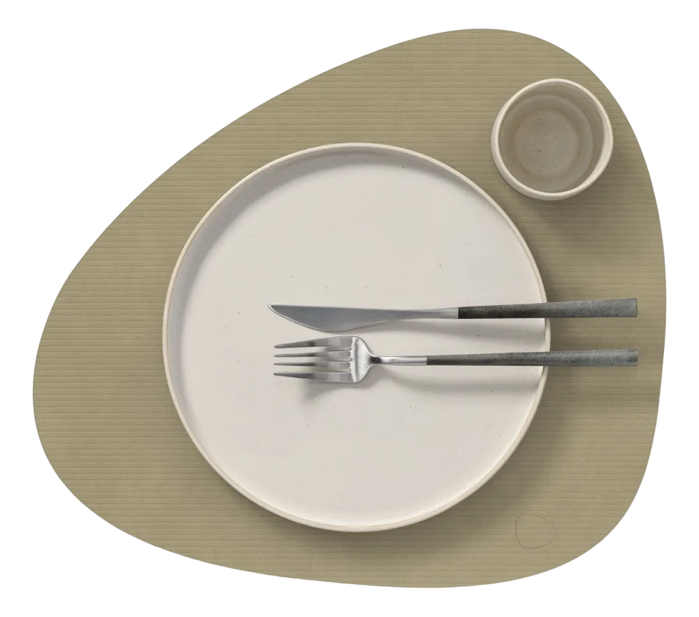 Lind DNA Placemat Curve L Corduroy Nupo Herbal Dust (Set van 4) Outlet