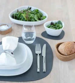 Lind DNA Placemat Curve L Double Cloud Nupo Anthracite Pastel Green (Set van 4) Hot
