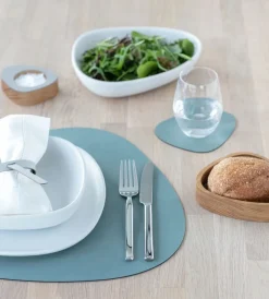 Lind DNA Placemat Curve L Double Cloud Nupo Anthracite Pastel Green (Set van 4) Hot
