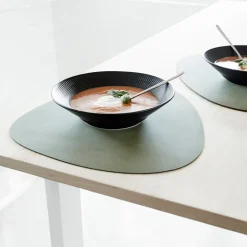 Placemat Lind DNA Curve L Hippo Olive Green (Set van 4)