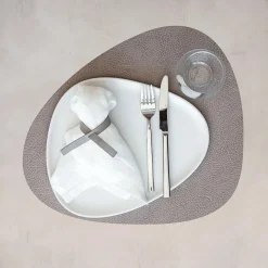 Placemat Lind DNA Curve L Hippo Warm Grey (Set van 4)