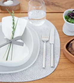 Lind DNA Placemat Curve L Hippo White Grey (Set van 4) Best