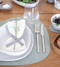 Placemat Lind DNA Curve L Nupo Olive Green (Set van 4)