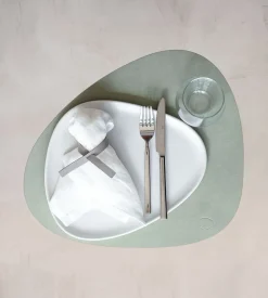 Placemat Lind DNA Curve L Nupo Olive Green (Set van 4)