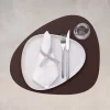 Placemat Lind DNA Curve L Nupo Dark Brown (Set van 4)