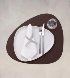 Placemat Lind DNA Curve L Nupo Dark Brown (Set van 4)