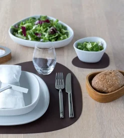 Placemat Lind DNA Curve L Nupo Dark Brown (Set van 4)