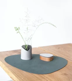 Placemat Lind DNA Curve L Nupo Dark Green (Set van 4)