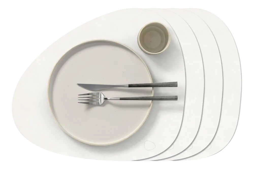 Lind DNA Placemat Curve L Nupo Pure White (Set van 4) Discount