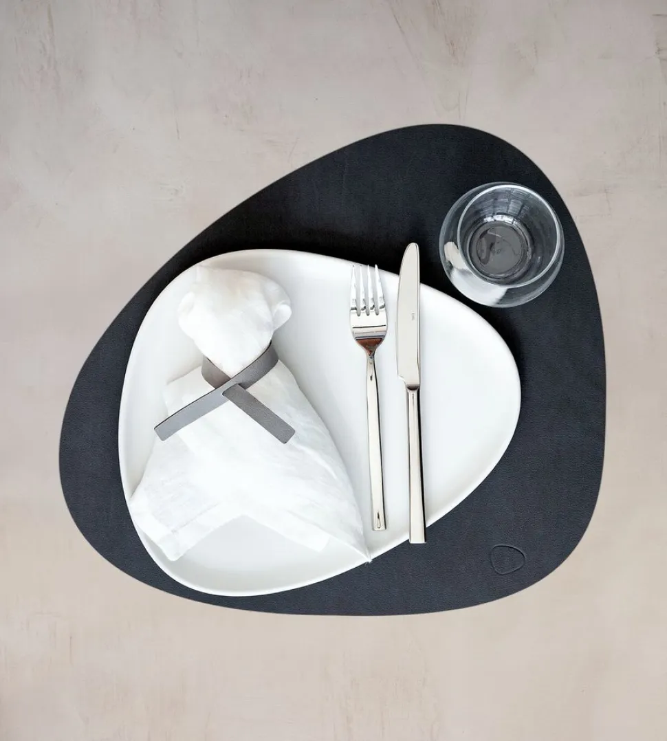 Placemat Lind DNA Curve L Nupo Black (Set van 4)