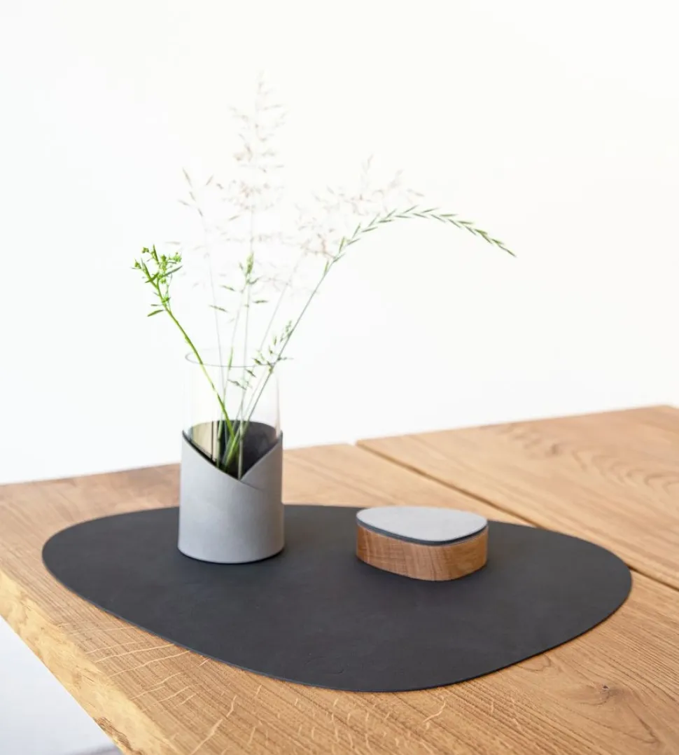 Placemat Lind DNA Curve L Nupo Black (Set van 4)