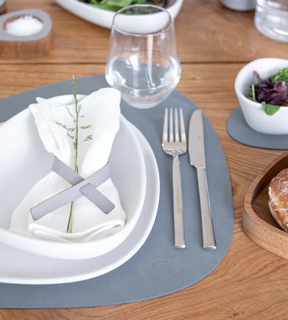 Lind DNA Placemat Curve L Nupo Light Blue (Set van 4) Outlet