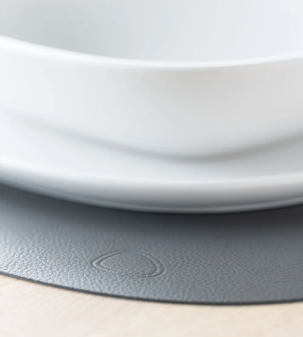 Lind DNA Placemat Curve L Serene Anthracite (Set van 4) Hot