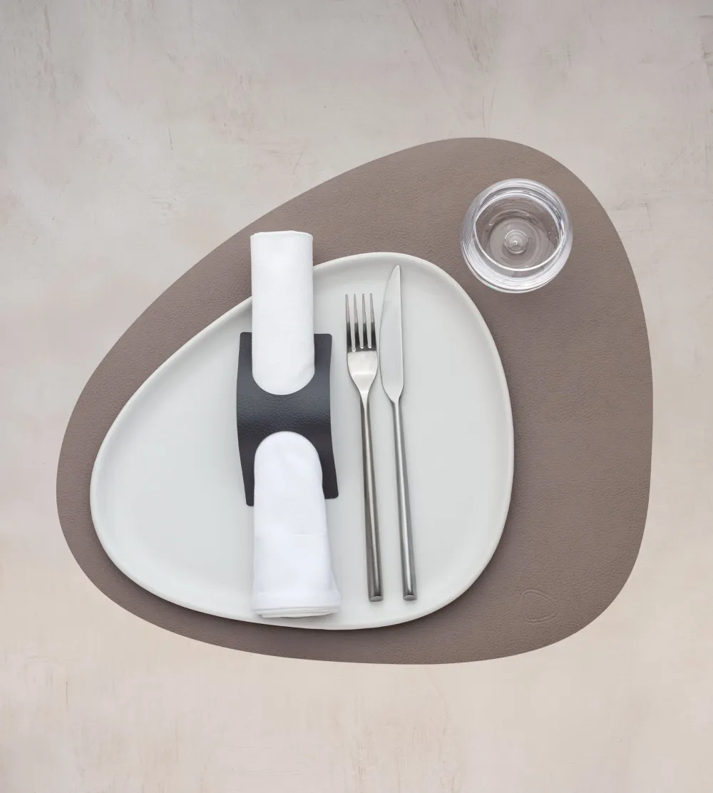 Lind DNA Placemat Curve L Serene Mole Grey (Set van 4) New