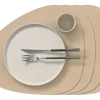 Placemat Lind DNA Glass Mat Curve L Corduroy Nupo Sand (Set van 4)