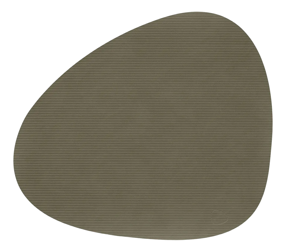Placemat Lind DNA Glass Mat Curve L Corduroy Nupo Army Green (Set van 4)