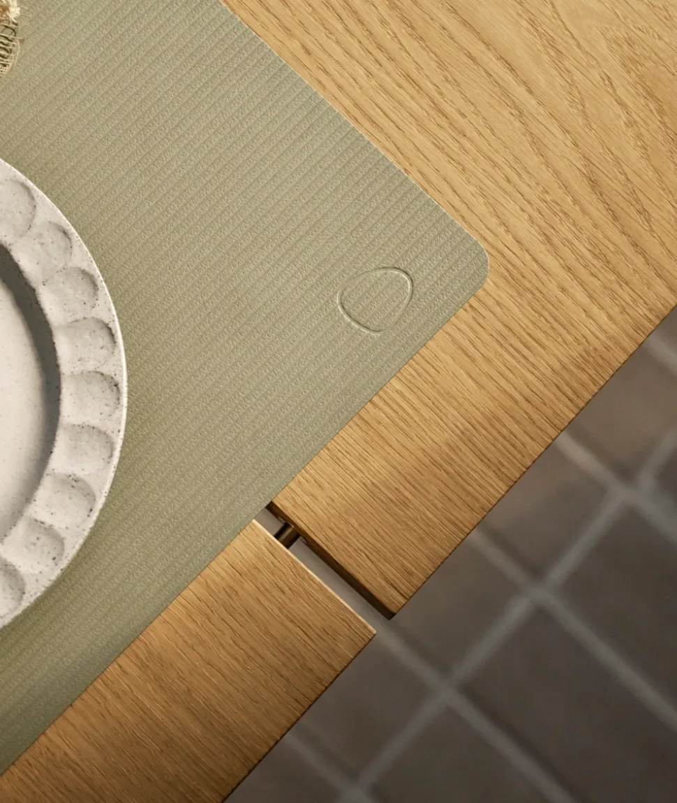 Placemat Lind DNA Square L Corduroy Nupo Army Green (Set van 4)