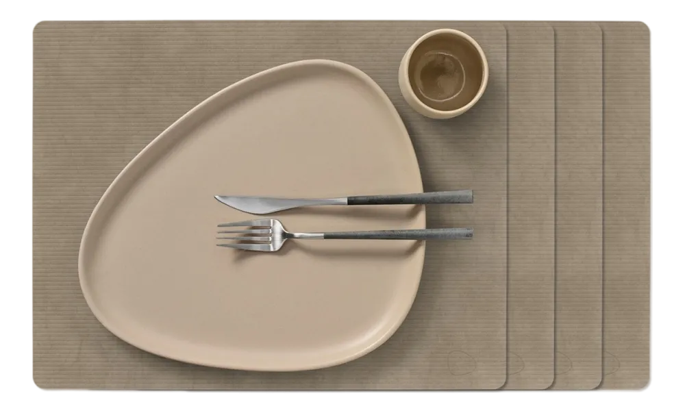 Lind DNA Placemat Square L Corduroy Nupo Nomad Grey (Set van 4) Clearance