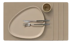 Lind DNA Placemat Square L Corduroy Nupo Clay Brown (Set van 4) Hot