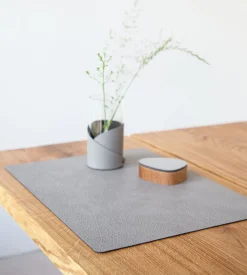 Placemat Lind DNA Square L Hippo Anthracite Grey (Set van 4)