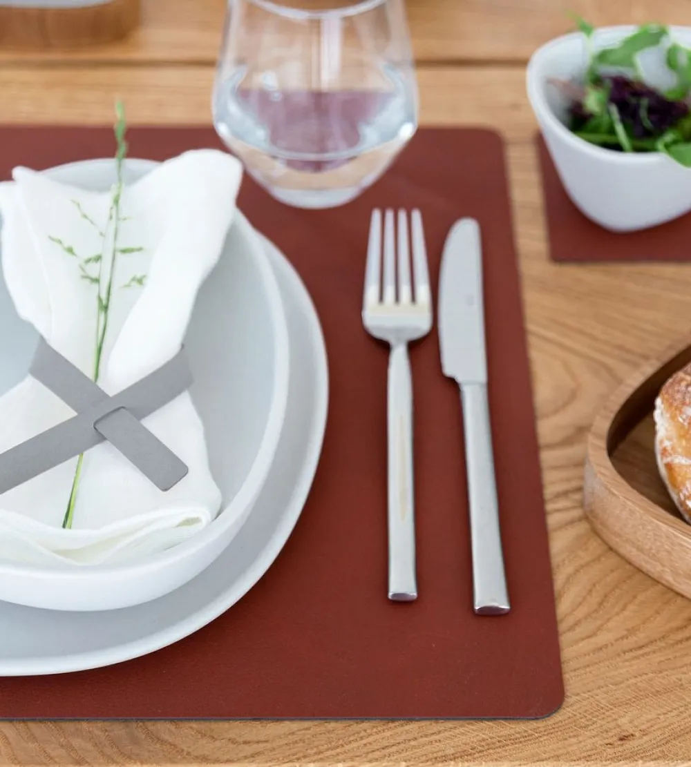 Lind DNA Placemat Square L Nupo Red (Set van 4) Hot