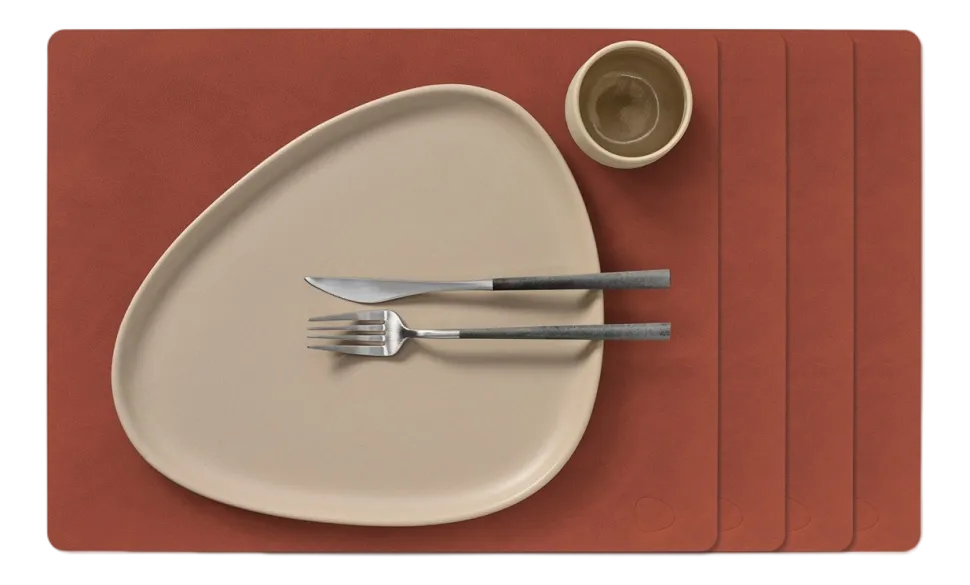 Placemat Lind DNA Square L Nupo Sienna (Set van 4)