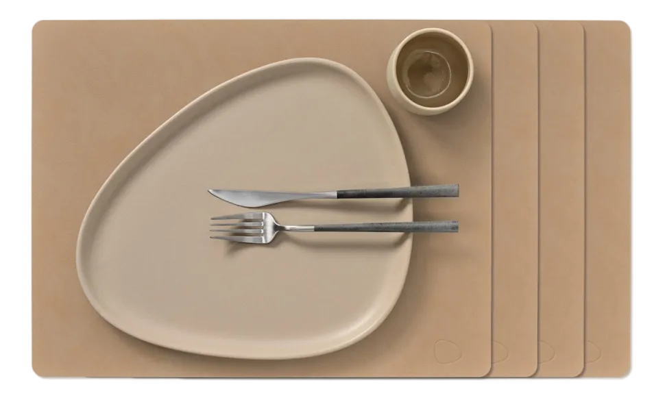 Placemat Lind DNA Square L Nupo Nougat (Set van 4)