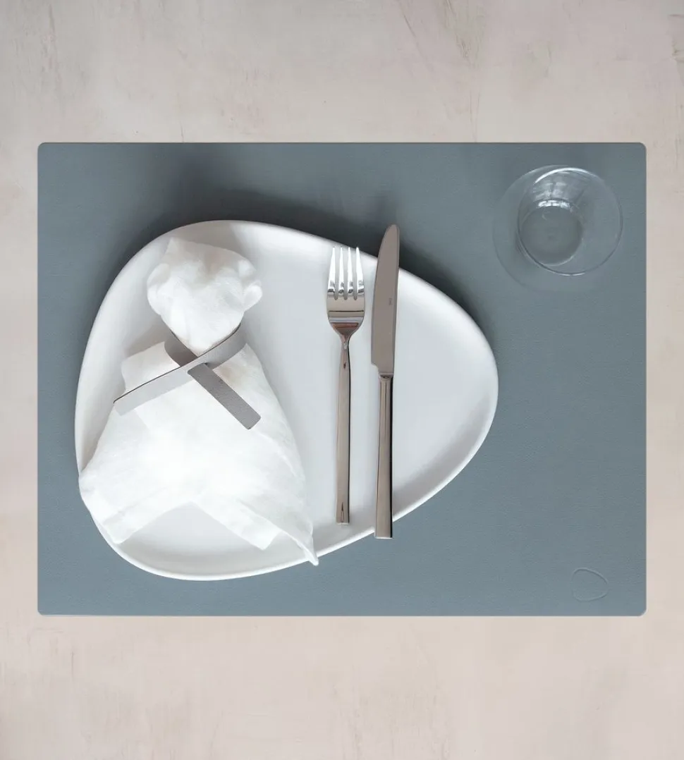 Placemat Lind DNA Square L Nupo Light Blue (Set van 4)