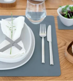 Placemat Lind DNA Square L Nupo Light Blue (Set van 4)