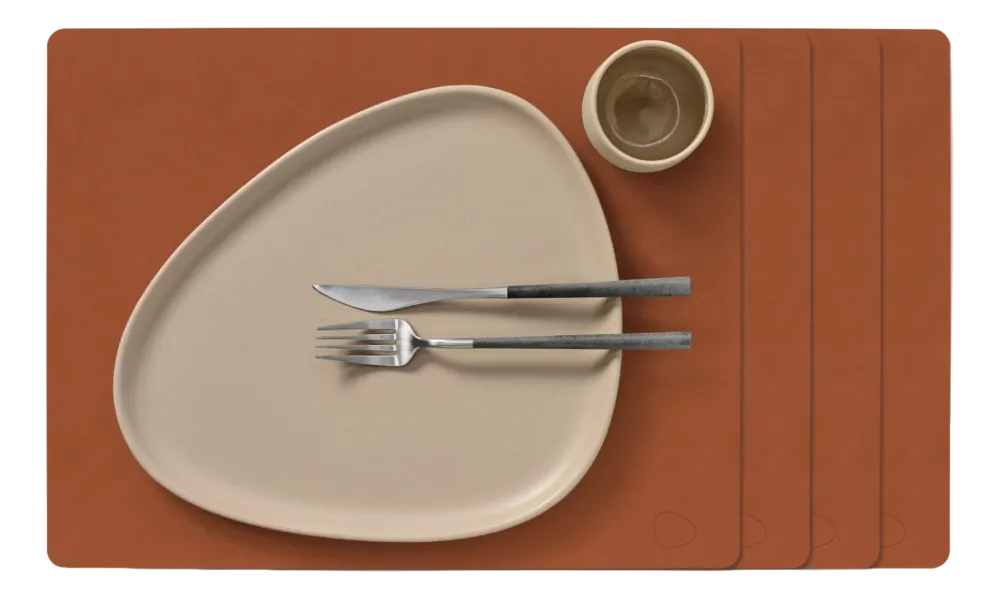 Lind DNA Placemat Square L Nupo Rust (Set van 4) Outlet