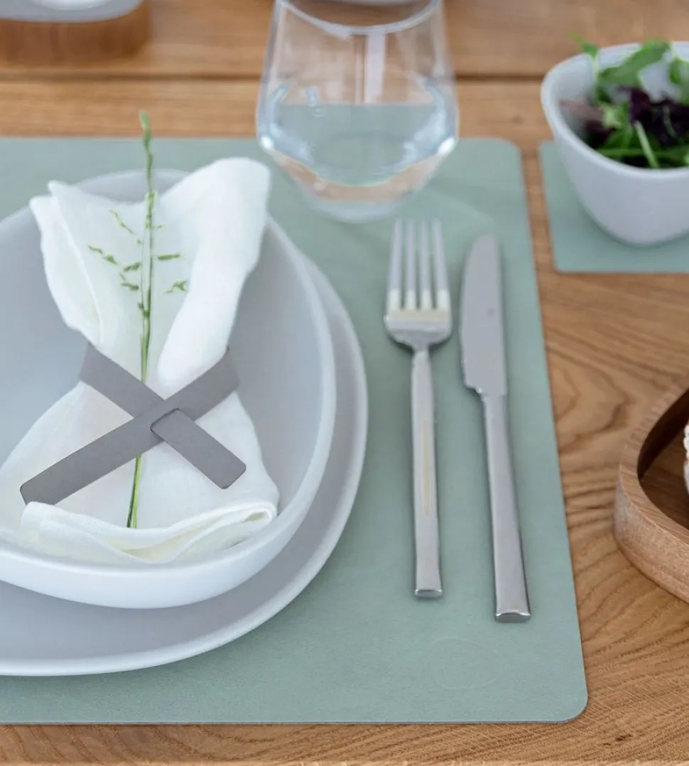 Placemat Lind DNA Square L Nupo Olive Green (Set van 4)