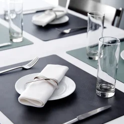 Placemat Lind DNA Square L Serene Black (Set van 4)