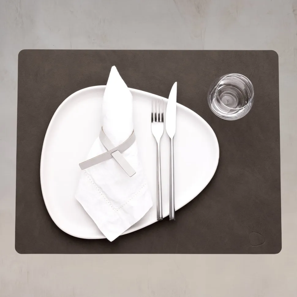 Placemat Lind DNA Square L Serene Black (Set van 4)