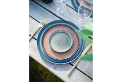 Cosy & Trendy Plat Bord Quintana Blue 27,5 cm (Set van 4) Online