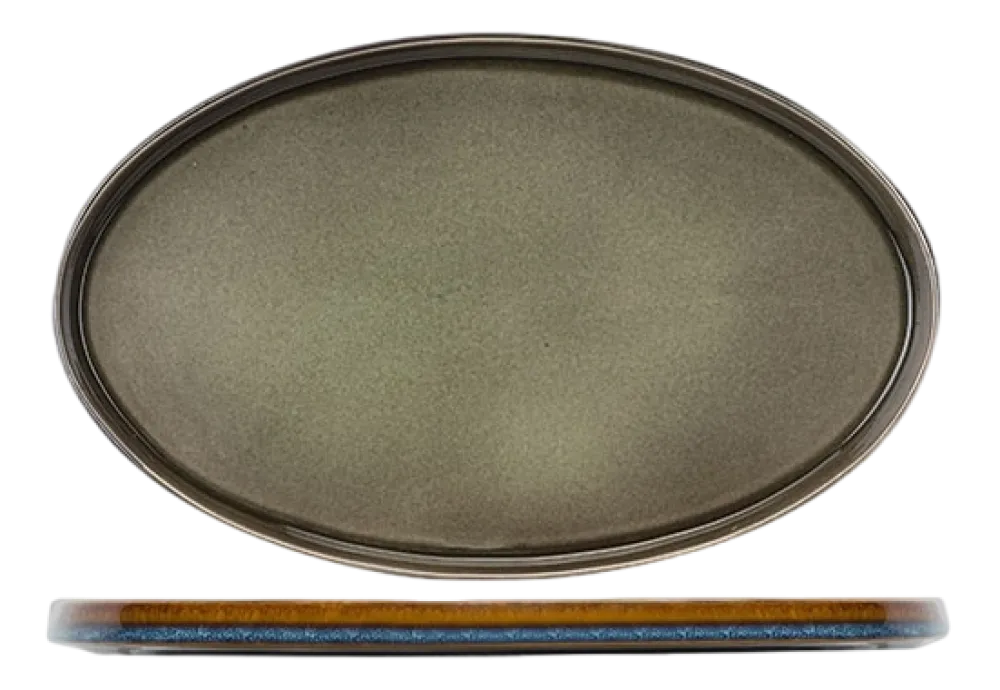 Cosy & Trendy Plat Bord Quintana Green 35,5 x 23,5 cm (Set van 2) Discount