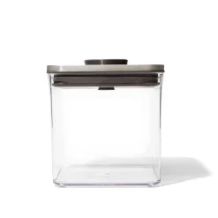 OXO POP Container 2.0 Good Grips SteeL Groot Vierkant Laag (2,6 L) Outlet