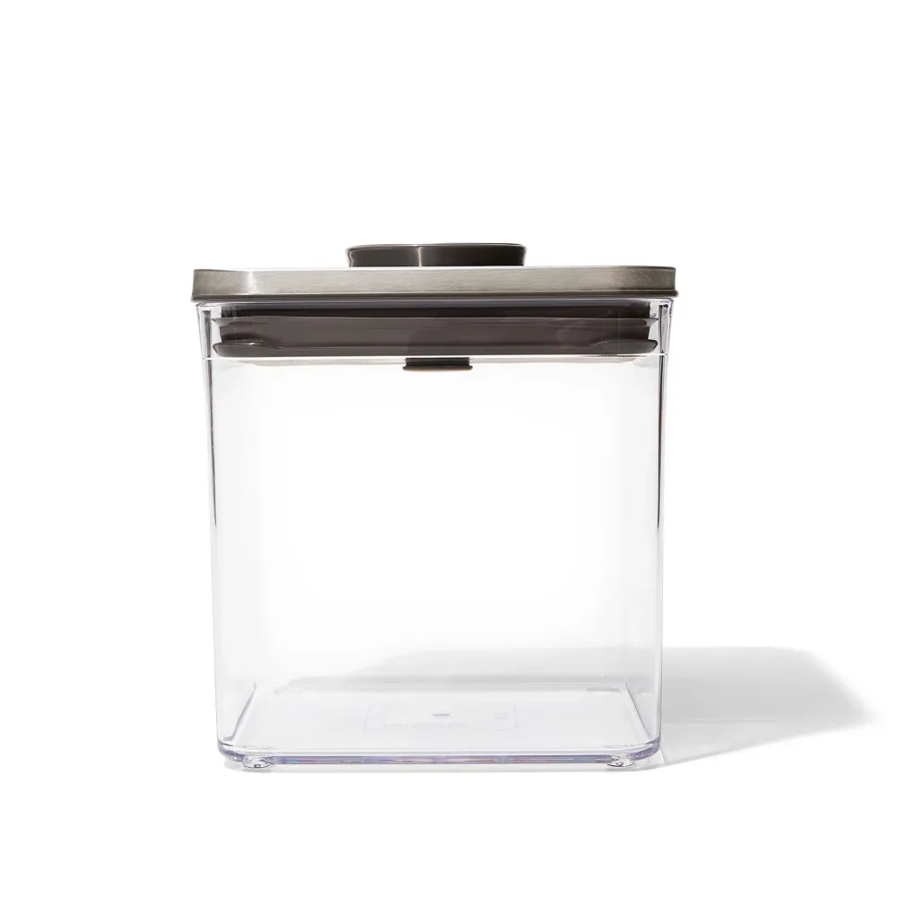 OXO POP Container 2.0 Good Grips SteeL Groot Vierkant Laag (2,6 L) Outlet