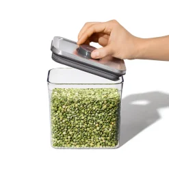 OXO POP Container 2.0 Good Grips SteeL Rechthoekig Laag (1,6 L) New