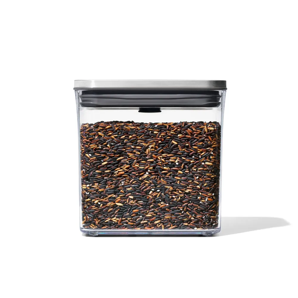 OXO POP Container 2.0 Good Grips SteeL Rechthoekig Laag (1,6 L) New