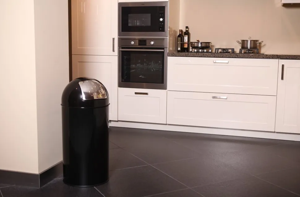 Prullenbak EKO Pushcan Zwart 40L